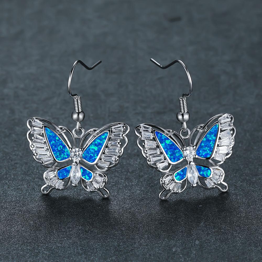 Popular Butterfly Pendant Earrings Simple and Niche Light Luxury and Elegant Earrings and Earrings