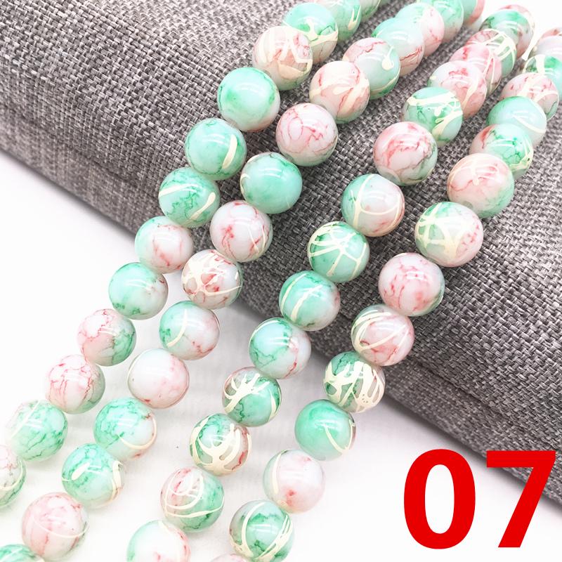 New 4/6/8mm Charm Double Salad Glass Beads Loose Spacer Beads for Jewellery Making Diy Bracelets Necklace Accessories