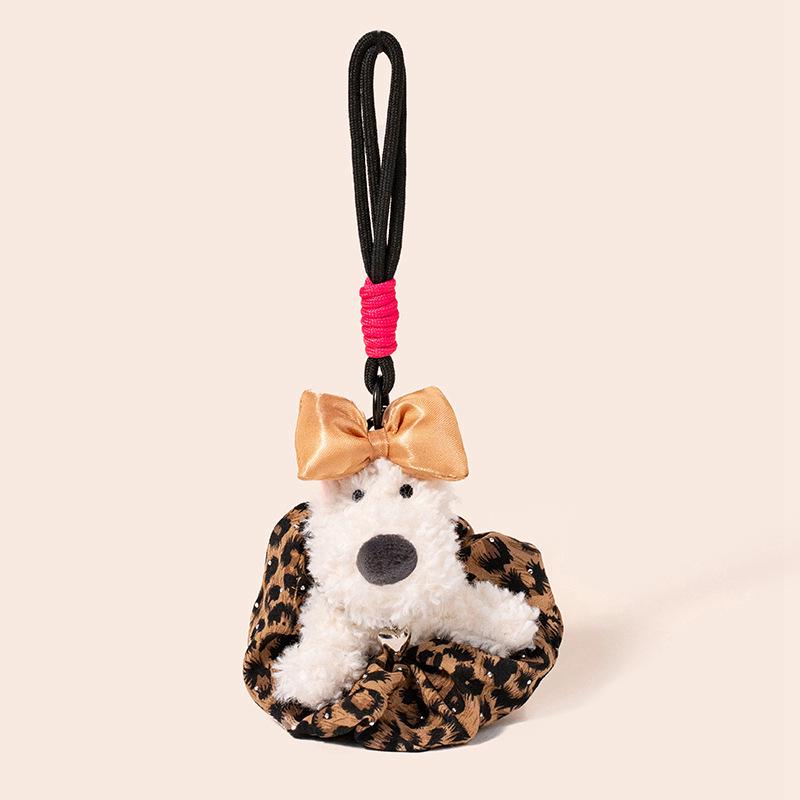 Trendy West Highland Terrier Skirt & Keychain: Small Dog Plush Doll Bag Charm Gift