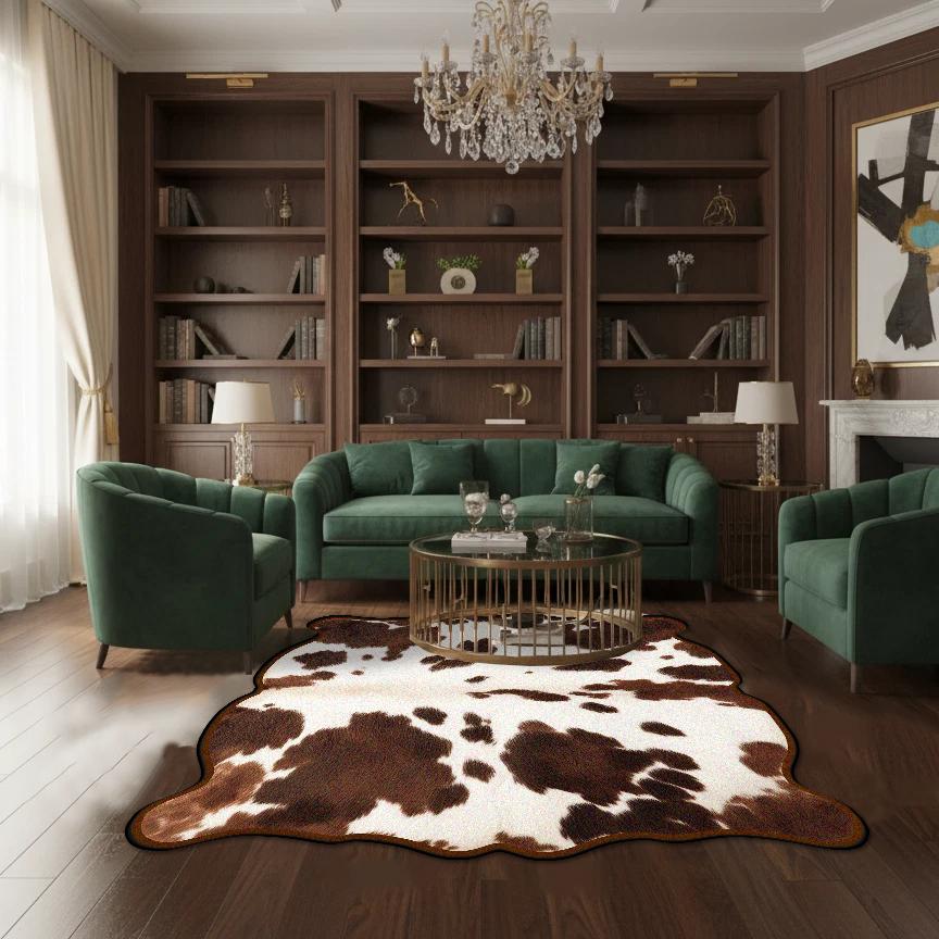 Tierhautimitat Außerirdischer Teppich Wohnzimmer Dekoration Weicher Teppich Schlafzimmer Dekor Einfache Reinigung Antirutsch Flanell Fußmatte Lounge