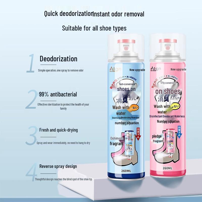 Shoe & Sock Deodorizing Spray: Antibacterial Odor Eliminator for Basketball Shoes & Cabinets