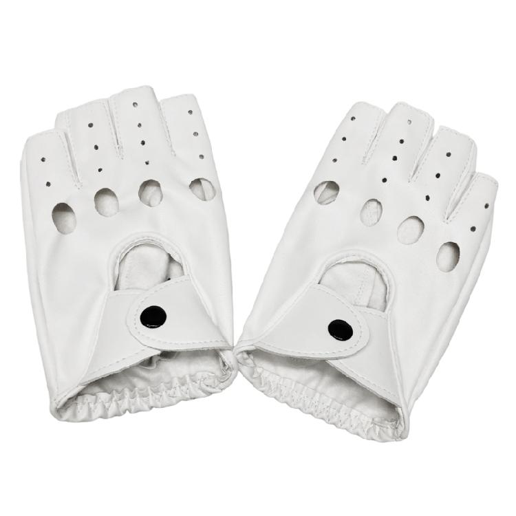 Punk Half Finger Gloves Mesh Accents Rebellious Style Perfect Raves Themed Parties