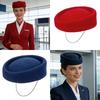 Professioneller Woll-Flugbegleiterhut Traditionelle Flugbegleiterkappe für Damen Uniformpassendes Accessoire Kopfbedeckung