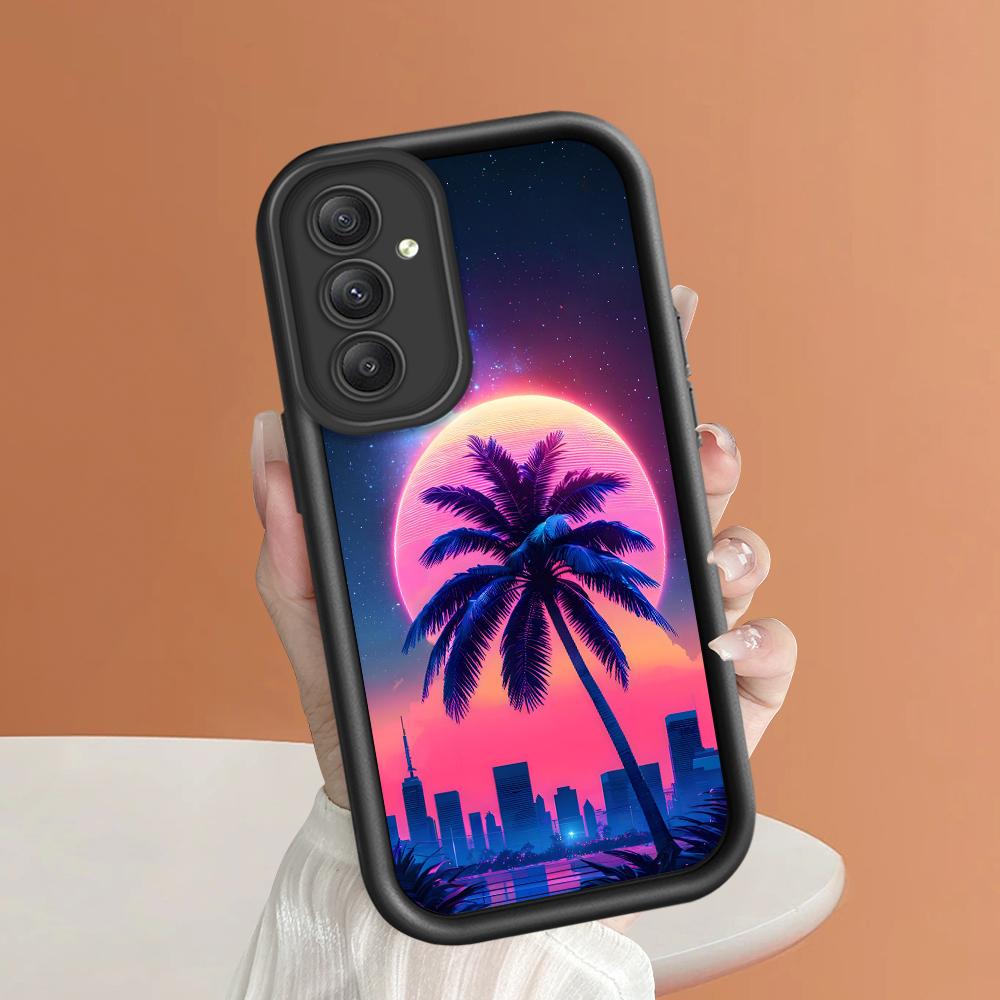 Weiches Silikon-Telefongehäuse mit quadratischem Leiterdruckmuster, vollständige Abdeckung, Kamera, stoßfestes Schutzgummigehäuse für Samsung