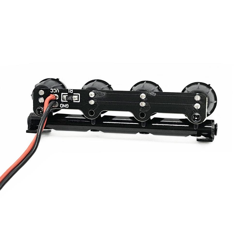 SHEAWA Zestaw Oświetleniowy do Samochodu RC, 4 Reflektory LED, Zestaw Oświetleniowy, Części Modyfikacyjne, Kompatybilny z TRX4 i Innymi Modelami (Okrągły)