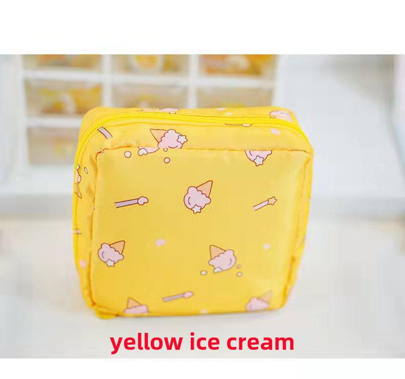 Girls' Cartoon Multifuntional Sanitary Napkin Storage Bag - Large Capacity, Portable, Student Use