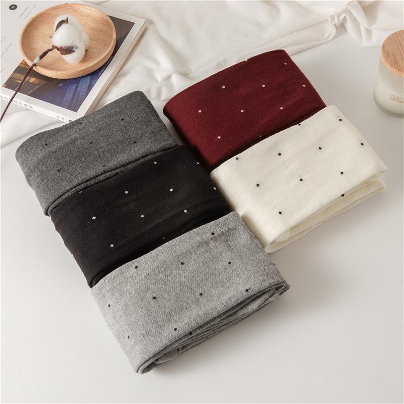 Retro Pantyhose Women'S Winter Dot Jacquard Bottom Socks Thick And Warm Outer Leggings Pantyhose Women
