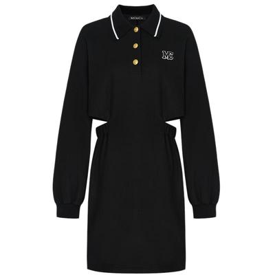 MO&Co. Embroidered Polo Collar Mini Dress