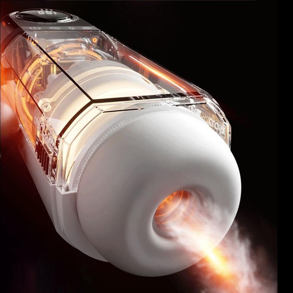 Männlicher Masturbator Becher Stoßender Saugender Vibrator Doppelte Griffe Penis Pumpe Taschentasche App-Steuerung Penis Trainer Sexspielzeug für Männer