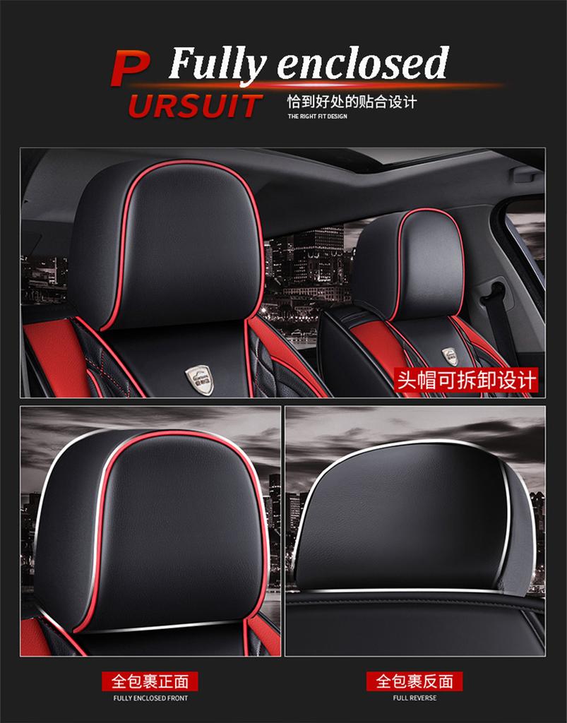 Heavy New Design Luxury Breathable Rhombus Plaid Leather PU Leather 6D Car-styling Auto Universal Car Seat Covers...