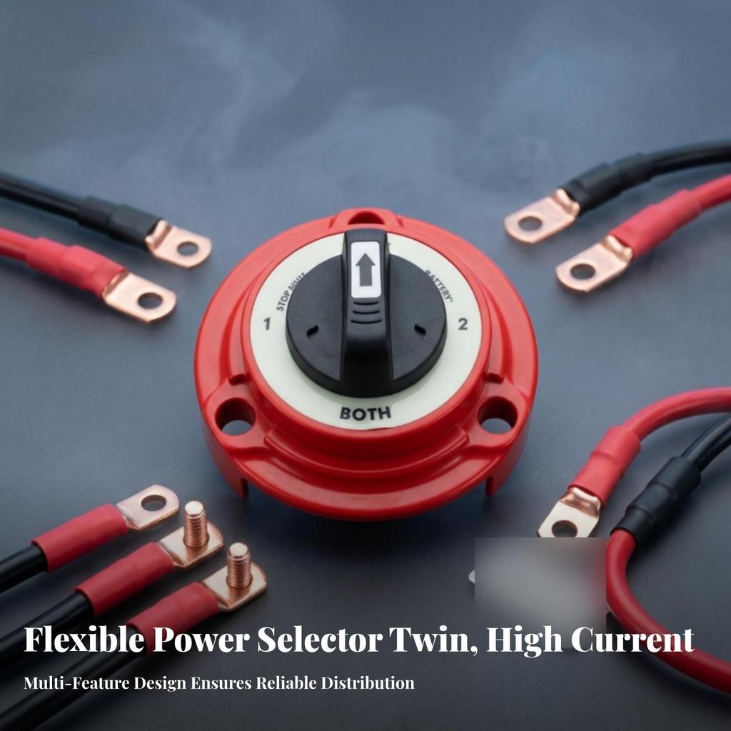 Red Resin Dual Battery Switch Vehicle Power Part Heavy Duty