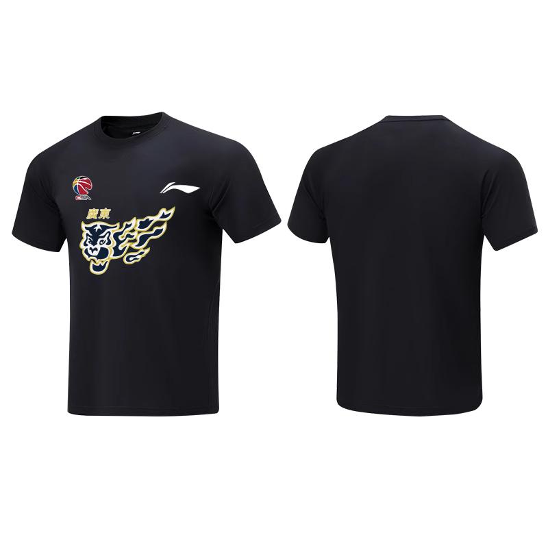 Li Ning CBA T Shirt Unisex Black AHSVE61-1LOGO