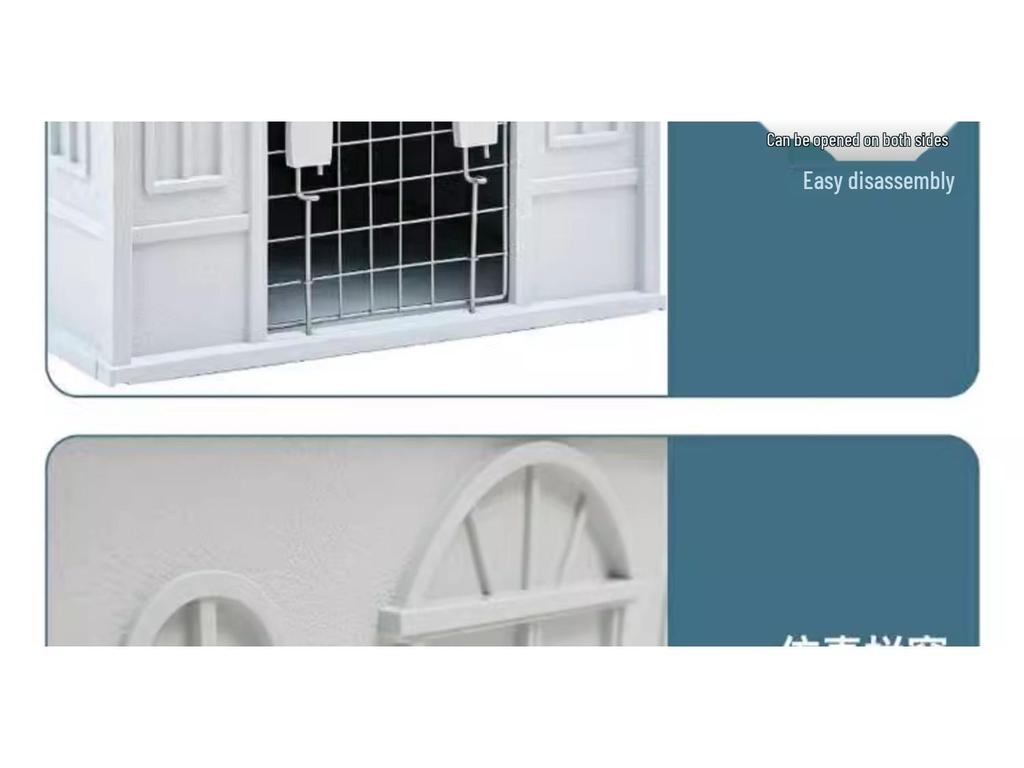 Four Seasons Universal Outdoor Dog House: Breathable, Rainproof Pet Nest for Medium & Large Dogs