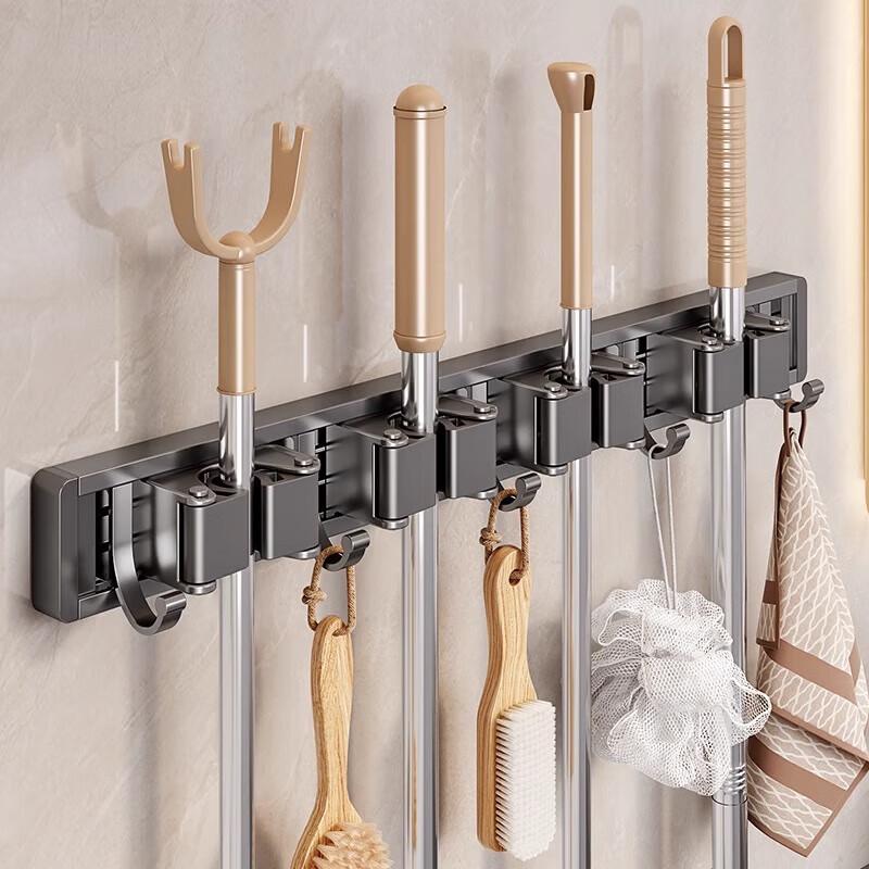 Aluminum 12-Hook Wall Rack