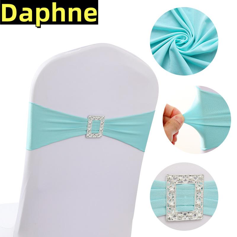 

Party Spandex Chair Sashes Bands with Buckles Chair Sashes Bows for Wedding Banquet Birthday Decoration Ceremony Hotel Reception 50pcs небо синє кольору