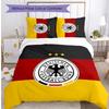 Germany National Football Team Pattern Printed 3PCS Bedding Set Soft Skin-Friendly Washable Duvet Cover & Pillowcases Set All Season Bedroom