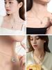 [FindChic] Women's Birthstone Aquamarine Necklace with Moissanite, Long, Sterling Silver 925, Rust-proof, Star and Moon Pendant, Hypoallergenic,