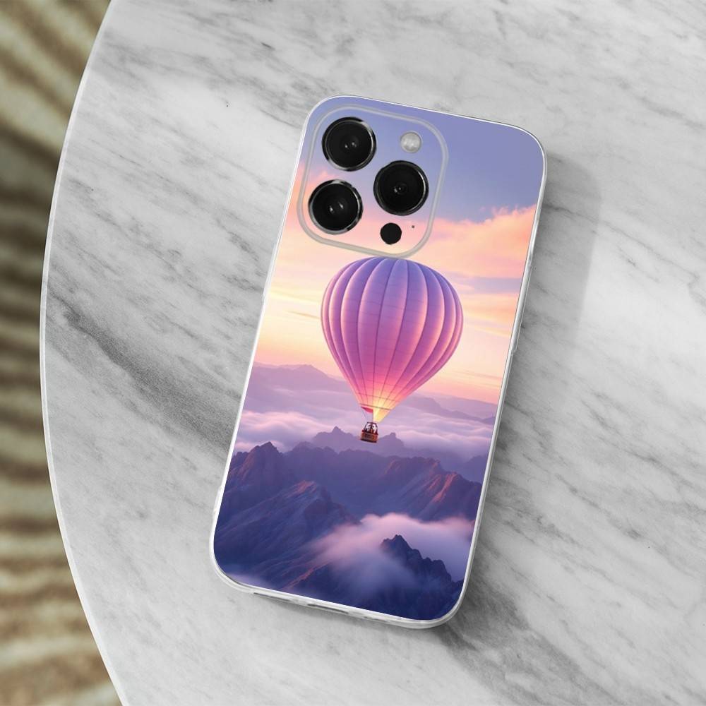 

Romantic Hot Air Balloon Phone Case For iPhone 14,13,12,11,17,16,15,Pro,Max,Plus,X,XS,XR,SE,Mini Transparent Soft Cover iPhone15