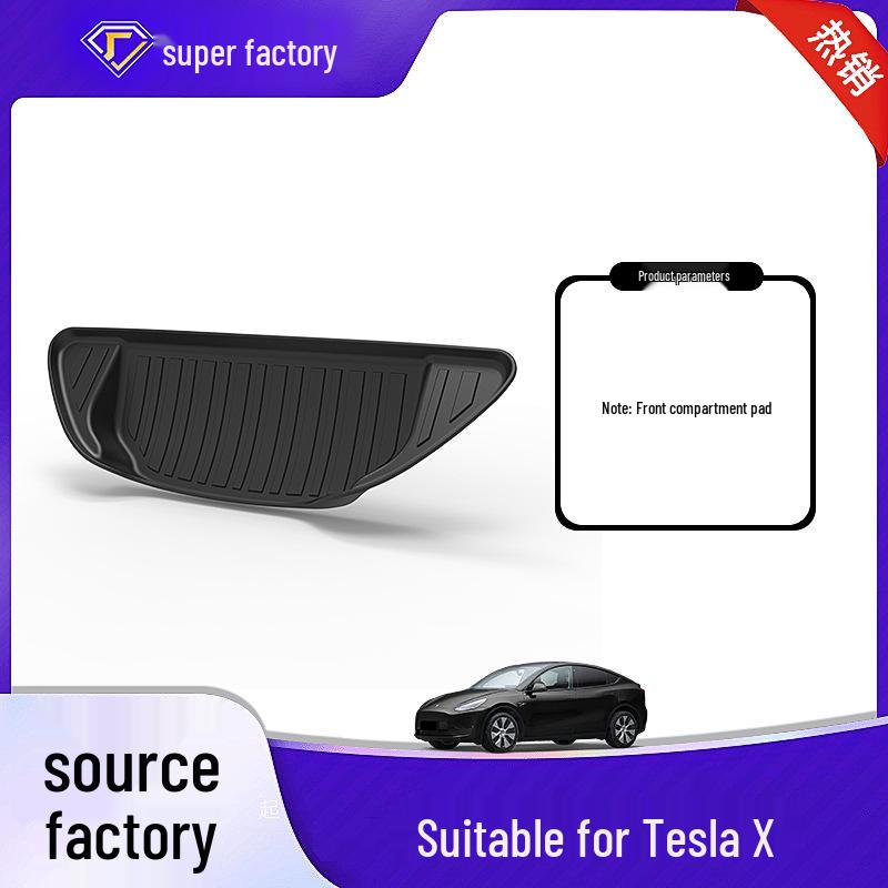 

Tesla Model X Индивидуальный коврик из ТПЭ для багажника и спинки заднего сиденья Black TPE material