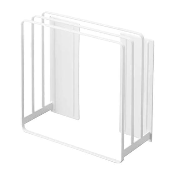 Yamazaki Jitsugyo Easy-to-dry magnetic bath lid stand Tower White Approx. W26.5XD10.3XH25cm Tower Floating storage Shutter type
