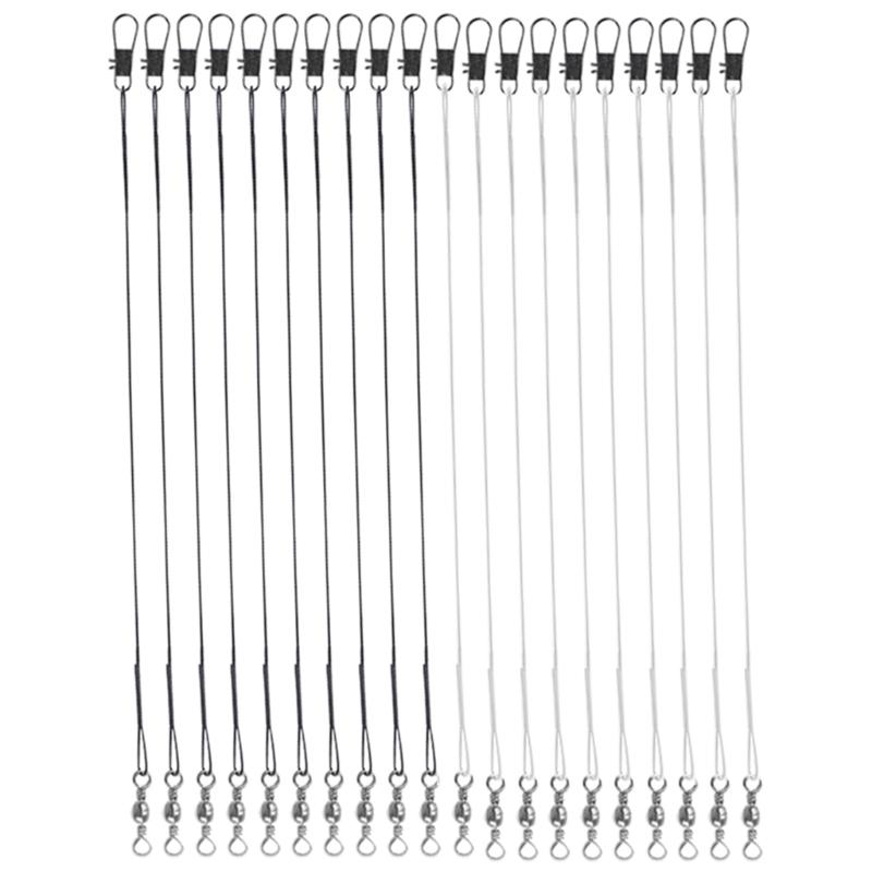 Fishing Tackle Lures Hook Fishings Tackle Leader Steel Belt Swivels Buckled Set