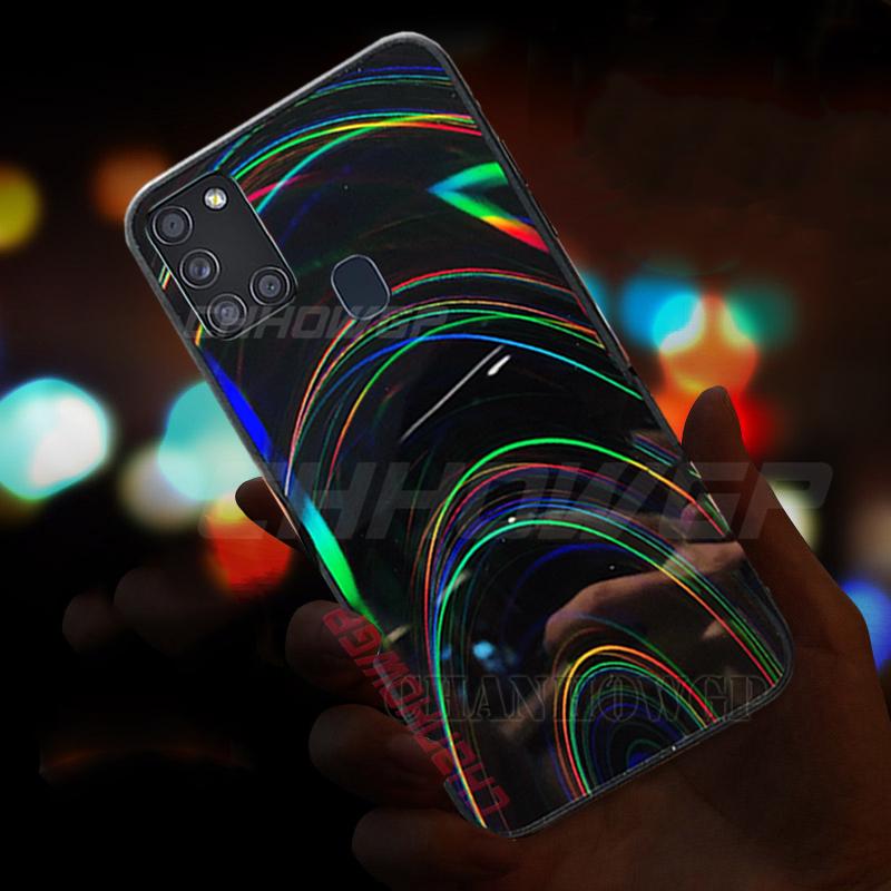 

Мягкий чехол с градиентом и радужным блеском для Samsung Galaxy A21S A51 A71 A01 A11 A31 A41 M11 M30S A21 S A217 A515 A715, роскошная зеркальная блестящая задняя крышка из ТПУ Samsung Galaxy M30S чёрный