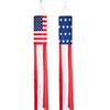 Amerikanische Flaggen-Windsock mit LED-Lichtern, große rot-weiß-blaue patriotische Windsocke für den 4. Juli, Memorial Day, Garten, Außenbereich