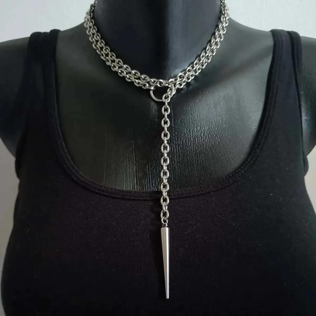 Gothic Punk Maillard Style Crystal Bead Chain Necklace for Woman Animal Horror Black Bat Cross Zircon Gift Witch Choker Gift