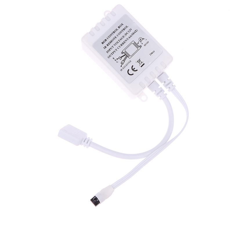 Led Controller 24 Keys Led Ir Rgb Controller Box 1 To 2 Controller Ir Remote Dimmer Dc12V For Rgb 3528 5050 Led Strip Lights