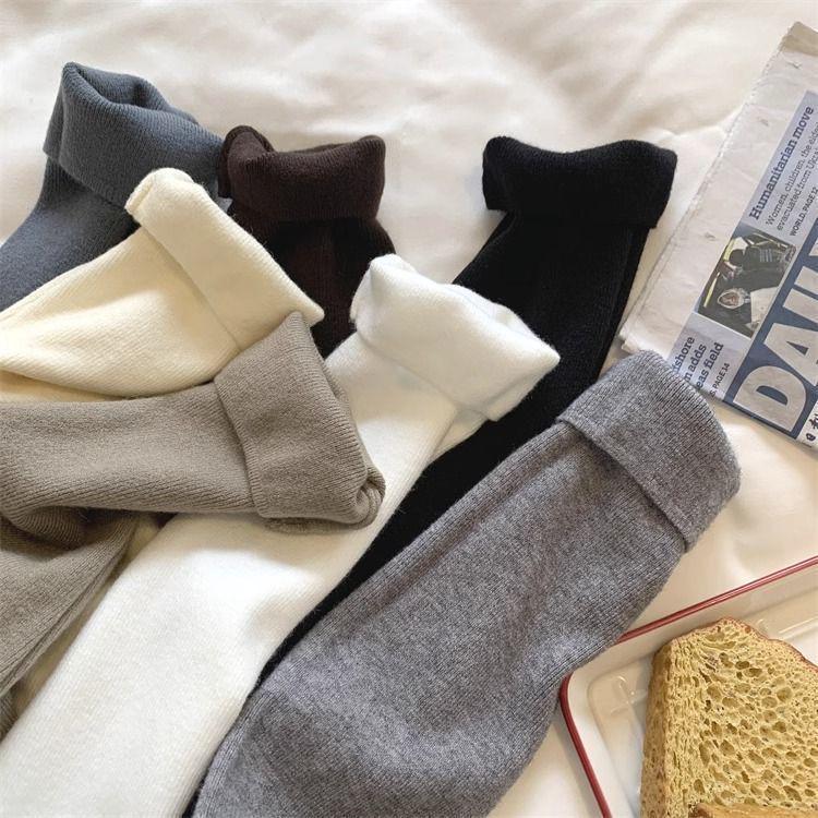 Plus Size Korean Style Soft Stand-Up Collar Sweater for Fall/Winter