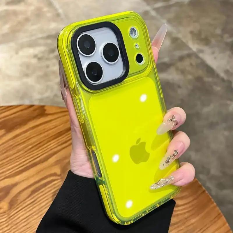 Custodia Trasparente Lusso con Airbag per Telefono per iPhone 17 Air 16 Pro Max 15 14 13 12 11 Paraurti a Contrasto TPU Antiurto Cover Trasparente