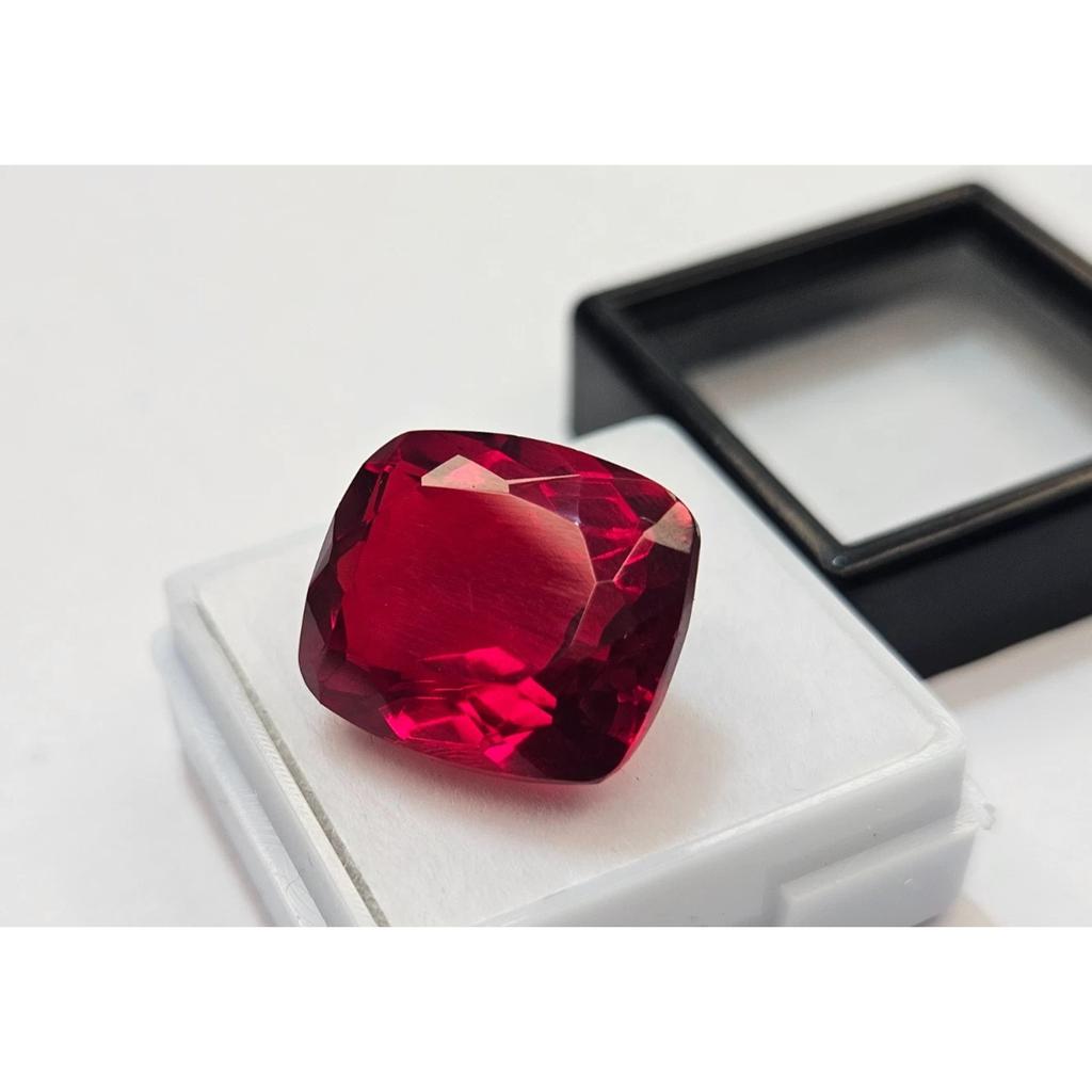 Mozambique Red Ruby 15+ Ct Cushion Cut Certified Beautiful Loose Gemstone