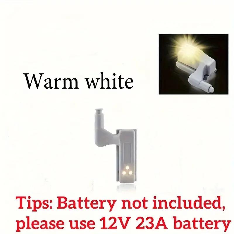 4PC LED Inner Hinge Lamp Cabinet Lights Universal Wardrobe Cupboard Door Sensor Lights Bedroom Kitchen Closet Night Lights