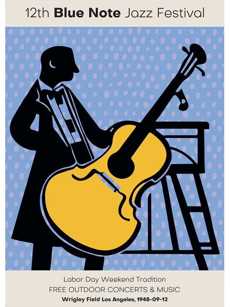 

Винтажные джазовые плакаты, джазовый фестиваль в Монтрё, граммофон, черный кот, холст, картина, скандинавское настенное искусство для гостиной, домашний декор 60x80cm No Frame