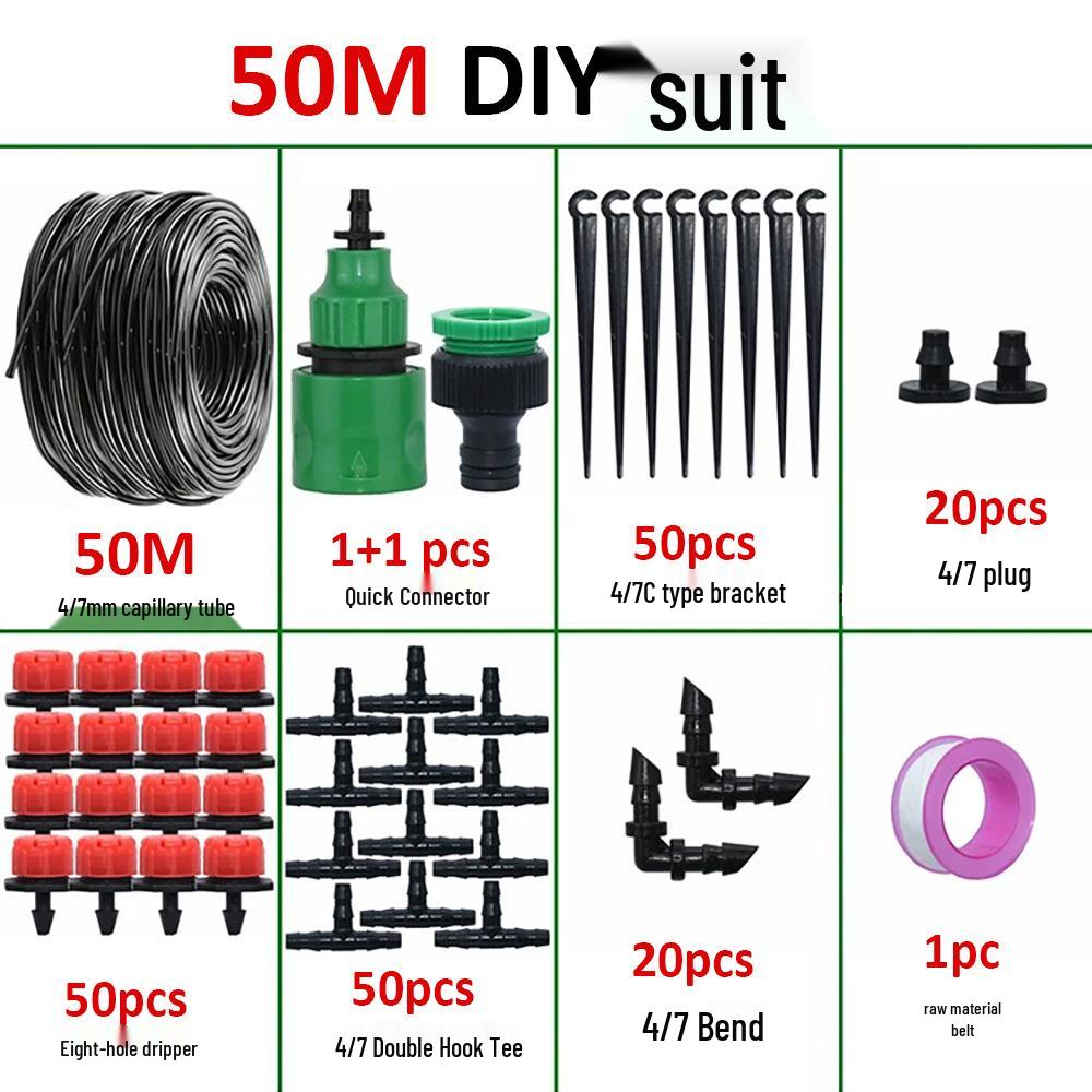 Adjustable Drip Irrigation Nozzle Set for Potted Plants and Garden Watering