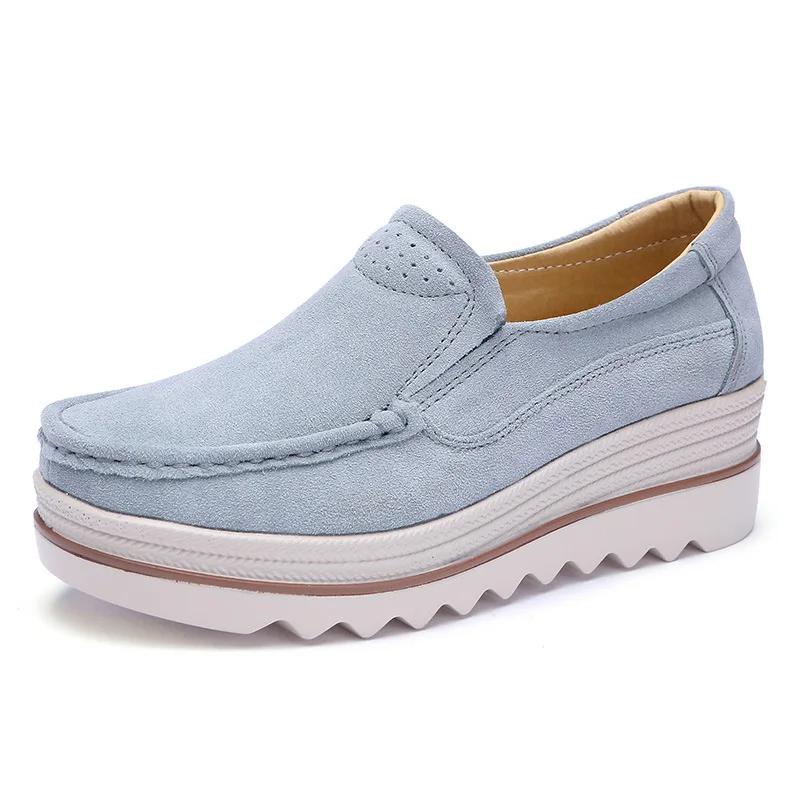 Genuine Leather Women's Casual Shoes Loafers Autumn Women Platform Shoes Sneakers Wear-resistant Women Flats Zapatillas De Mujer