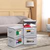 large foldable stackable storage box with lid, closet storage bag and basket suitable for home, office, bedroom