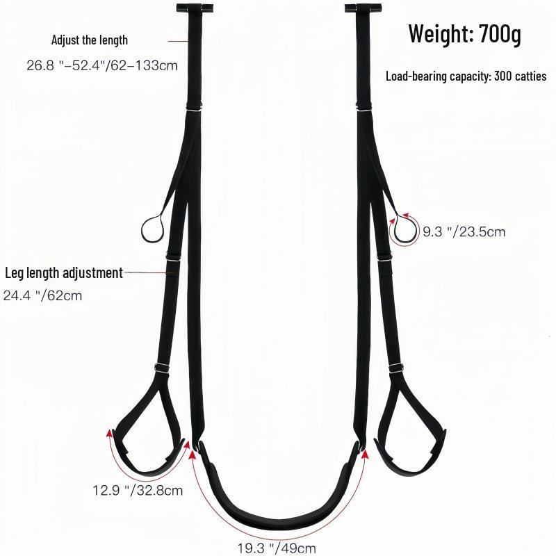 Carmen Swing with Cushion Doorway Restraint & Leg Spreader - Couple's BDSM Alternative