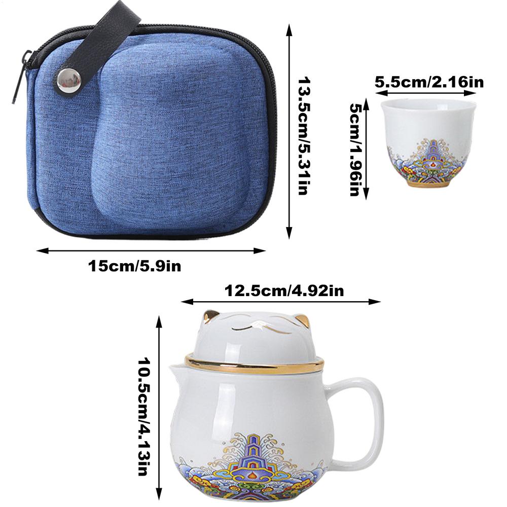 

Керамический чайный сервиз Чайник Набор Керамический Счастливый Кот Портативный Набор Чайных Чашек Фарфоровый Чайный Сервиз Ударопрочные Чайные Чашки С Ситечком Для Заварки белый