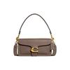 New Tabby Cow Leather Portable Crossbody Bag, Shoulder Bag Medium Women's Gray 73995-B4CBD