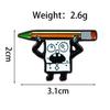 SpongeBob Cartoon Pencil-Shaped Pin Badge for Student Bags