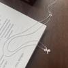 S999 Sterling Silver Freshwater Pearl Percentage Necklace High-End Clavicle Chain Accessory
