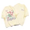 Unisex Plus Size Retro Cotton Short-Sleeve T-Shirt, Chic Hong Kong Style Loose Fit