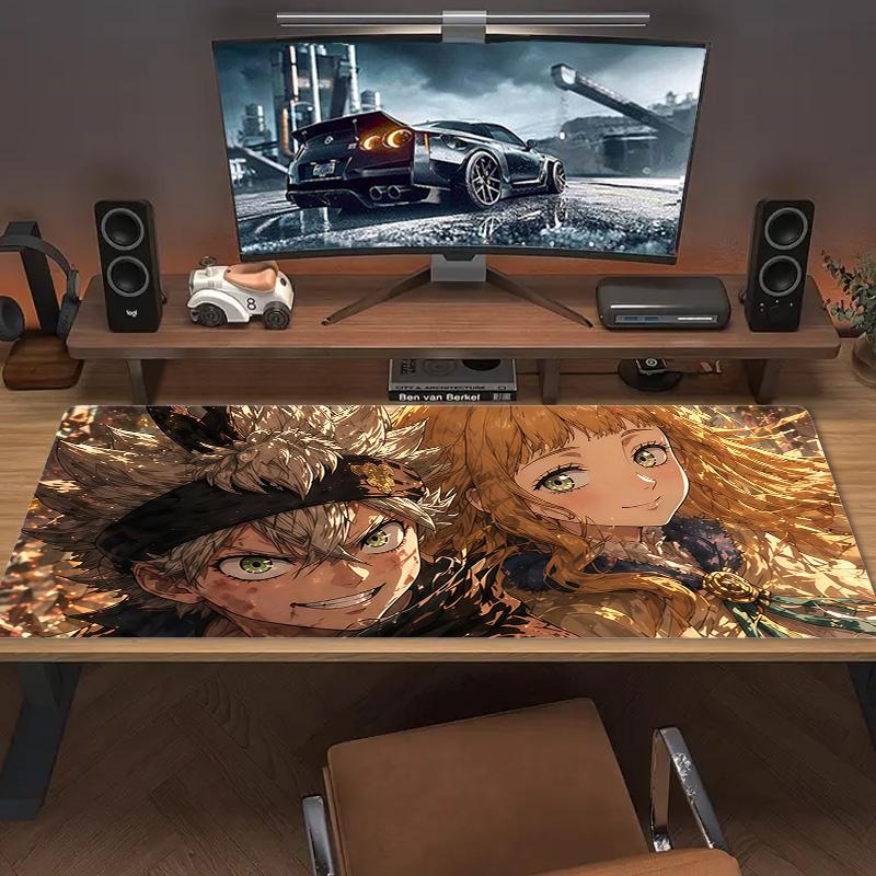 Black Clover2 Print Cushion Non-slip Laptop Tablet Big Mousepad XXL Mat Mini PC Playmat With Lock edge