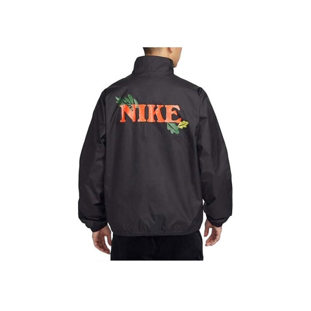 Nike Chaqueta Tejida Casual con Estampado de Logotipo para Hombre Chaquetas Negro HF1113-010