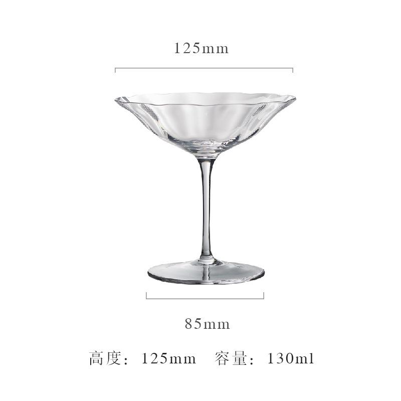 Bicchieri da Vino di Lusso Retrò in Cristallo Strisce Verticali Chiare Design Floreale Rosa Verde Flûte Calice da Cocktail Martini