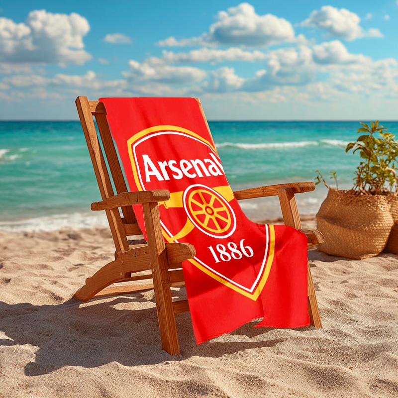 1pc A-Arsenal Beach Towel, Comfortable and Thick, and Swimming/Bath/Picnic/Camping Towel, Suitable for Seaside Beaches