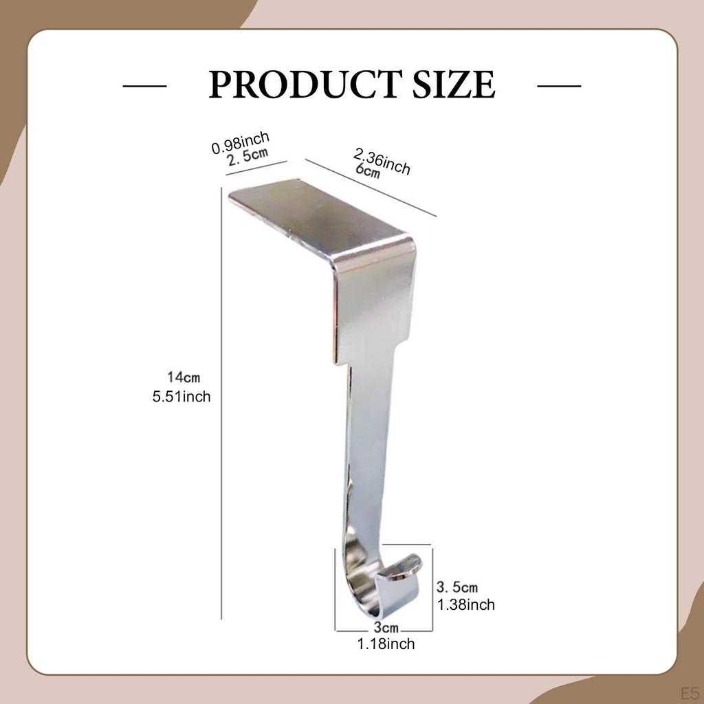 6Pcs Christmas Stockings Holder Hanger Stocking Holders for Mantle Non Skid Metal Home Decor Hang