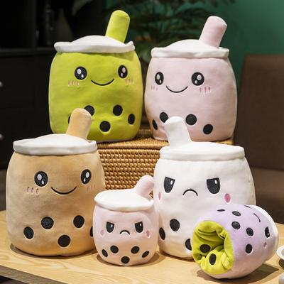 Obojstranné plyšové hračky Boba Dvojtvárna obojstranná mäkká bábika Bubble Milk Tea Narodeninové vianočné darčeky pre deti