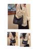 Korean Style Women's Woven Shoulder & Crossbody Bag with Adjustable Strap